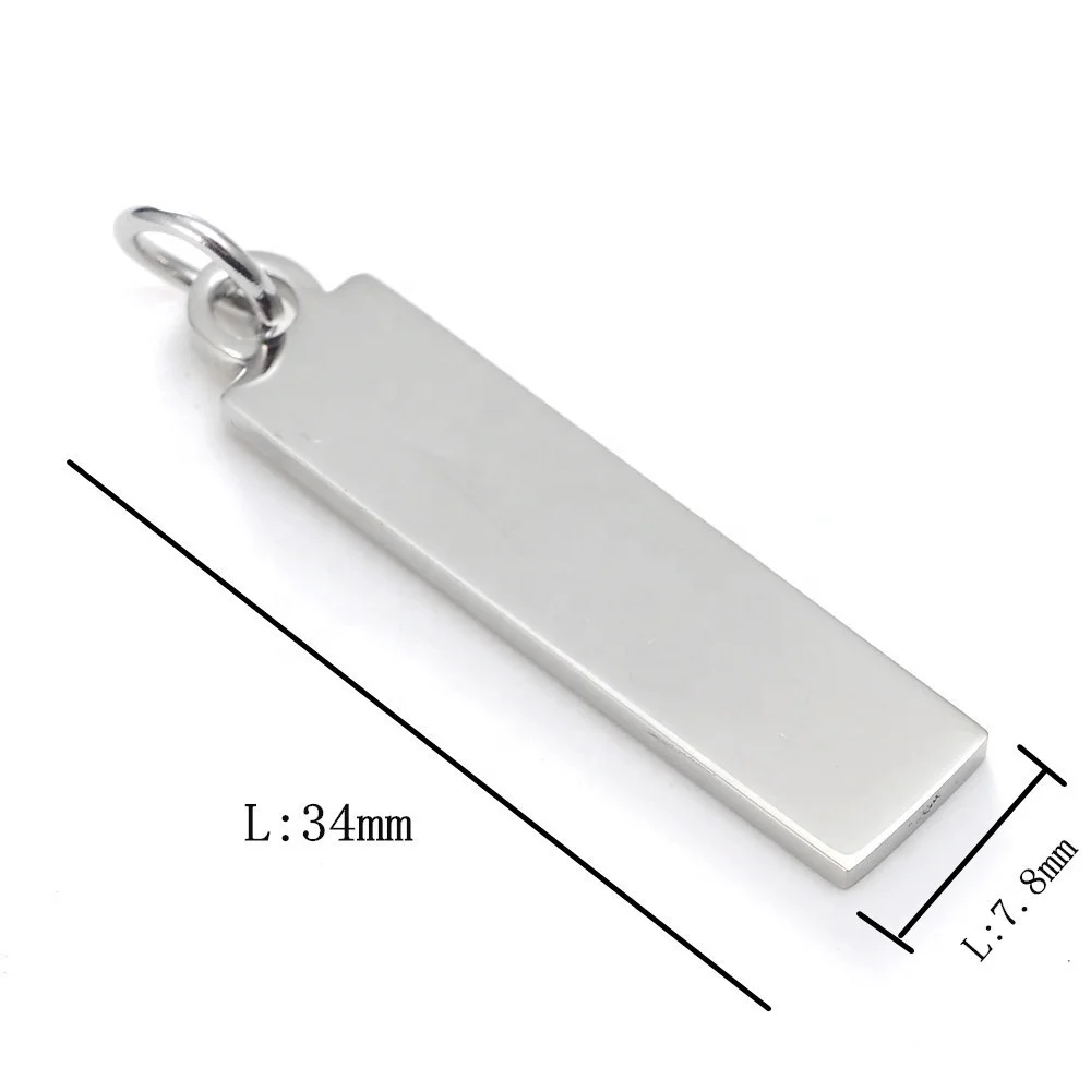 Professional Manufacturer white stainless steel Silver Plated Rose GOLD Color Dog Tag Pendant keyring Charm Necklace Pendants