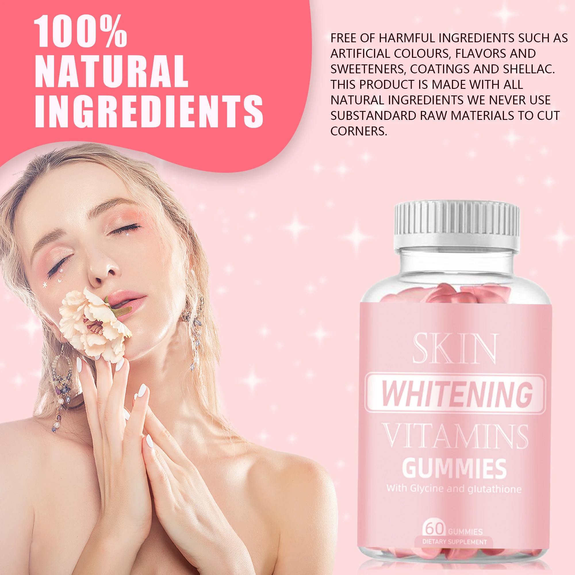 Private Label  Hair Growth and Healthcare Supplements OEM Private Label Supplements Vegan Collagen Vitamin C E Skin Whitening