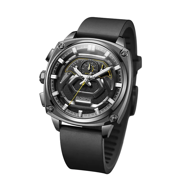 ODM Annual Sale Custom Men Watch Leather Brand Luxury 5 ATM Waterproof Quartz Wristwatch Chronograph 316L Stainless Steel Watch