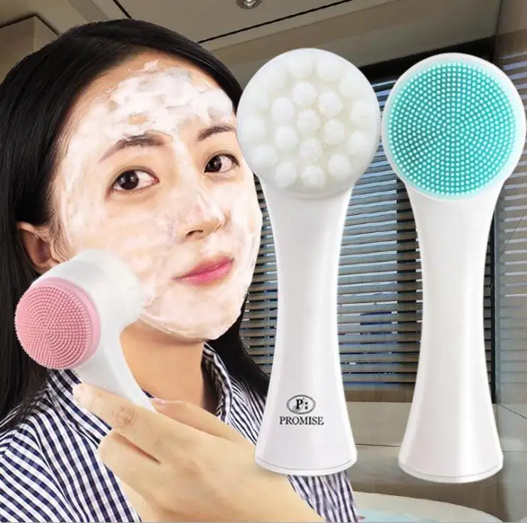 3d mini facebrush electric heated replaceable silicone face wash cepillo facial cleansing cleaner brush private label