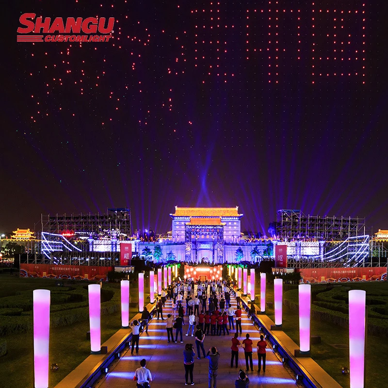 Hotel Decoration Modern IP65 Creative Outdoor Landscape LED Lamp Smart Fireproof Inside RGB Large Meteor Shower Lights