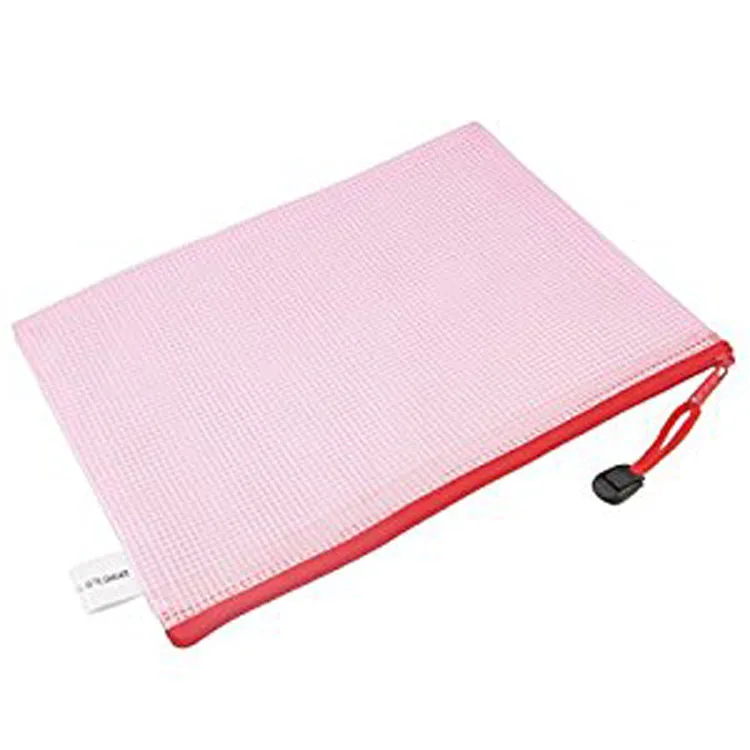 factory custom logo waterproof Oxford cloth A4 zipper lock document pouch bag two zipper pockets file folder for office supplies