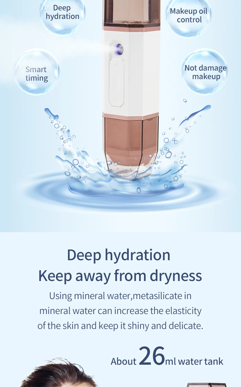 Нано-охлаждающий аппарат для лица, портативный мини-распылитель нано-тумана для лица, удобный распылитель с горячим компрессом, распылитель нано-тумана для ресниц