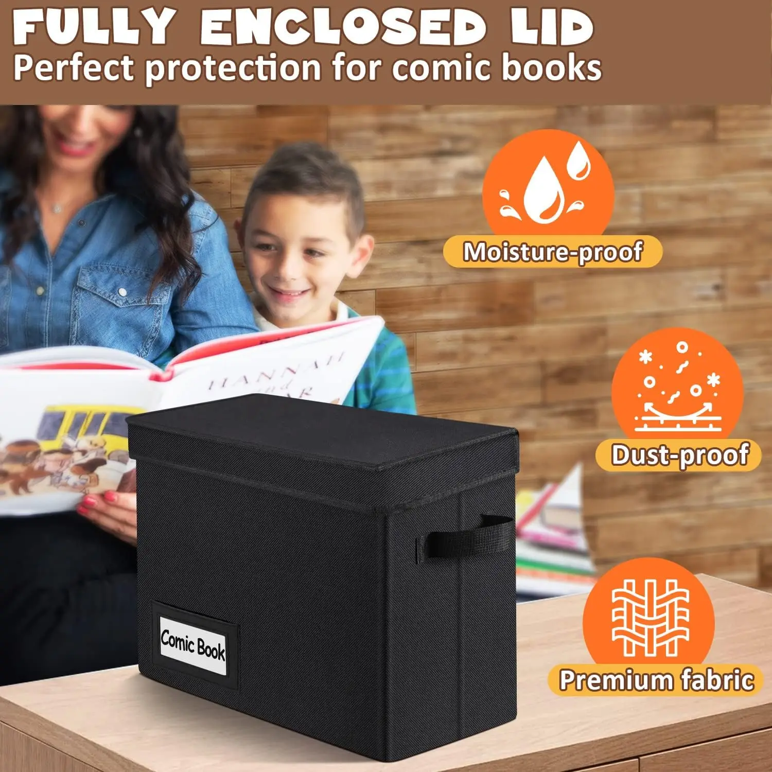 High Quality Comic Book Storage Box With Lids And Handle  with Stackable and Foldable