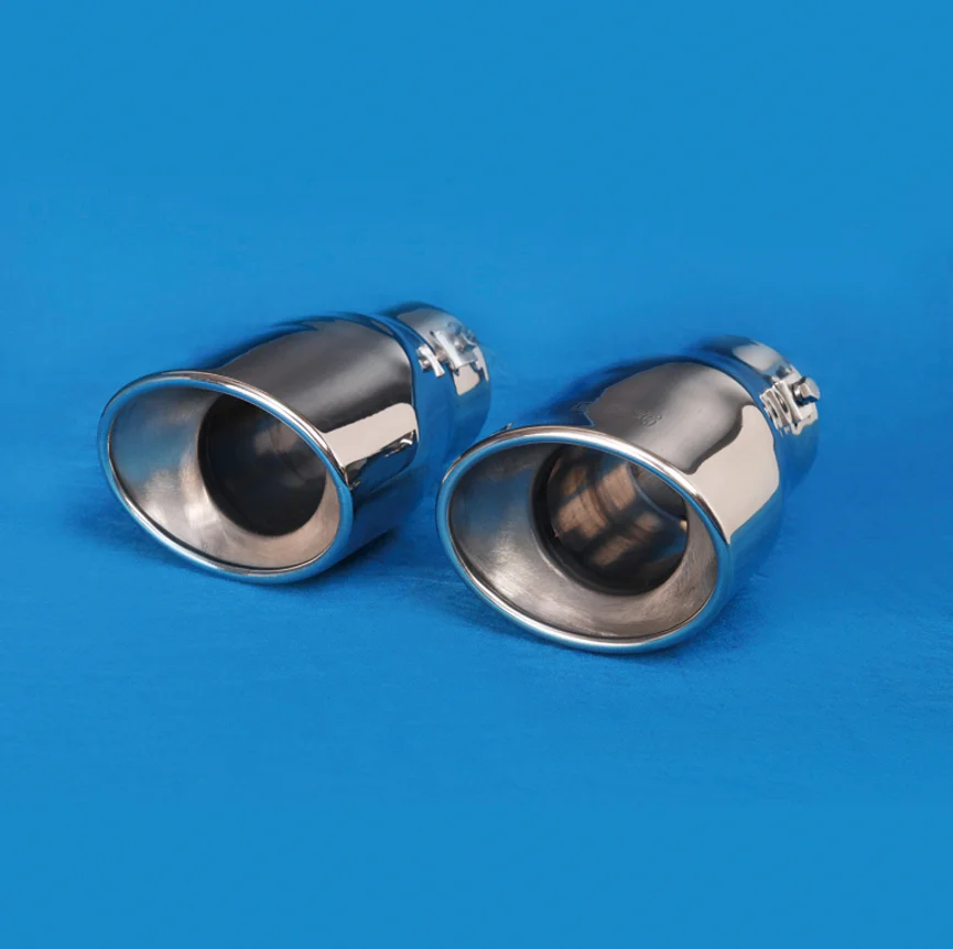 Car decoration stainless steel oval exhaust pipe stainless for 09 mustang v6 exhaust pipe