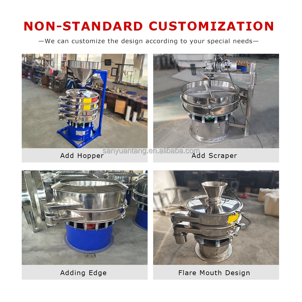 Stainless Steel Industrial Round Vibration Sifter Tobacco Powder Sieve Machine Cassava Flour