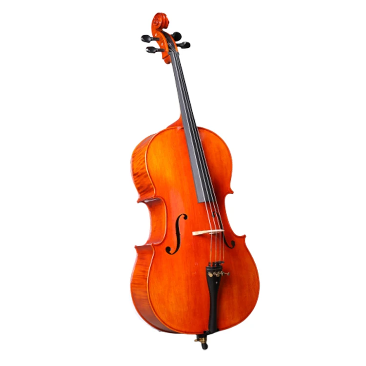 Shine color size 4/4 Flamed Solidwood Cello for professional use