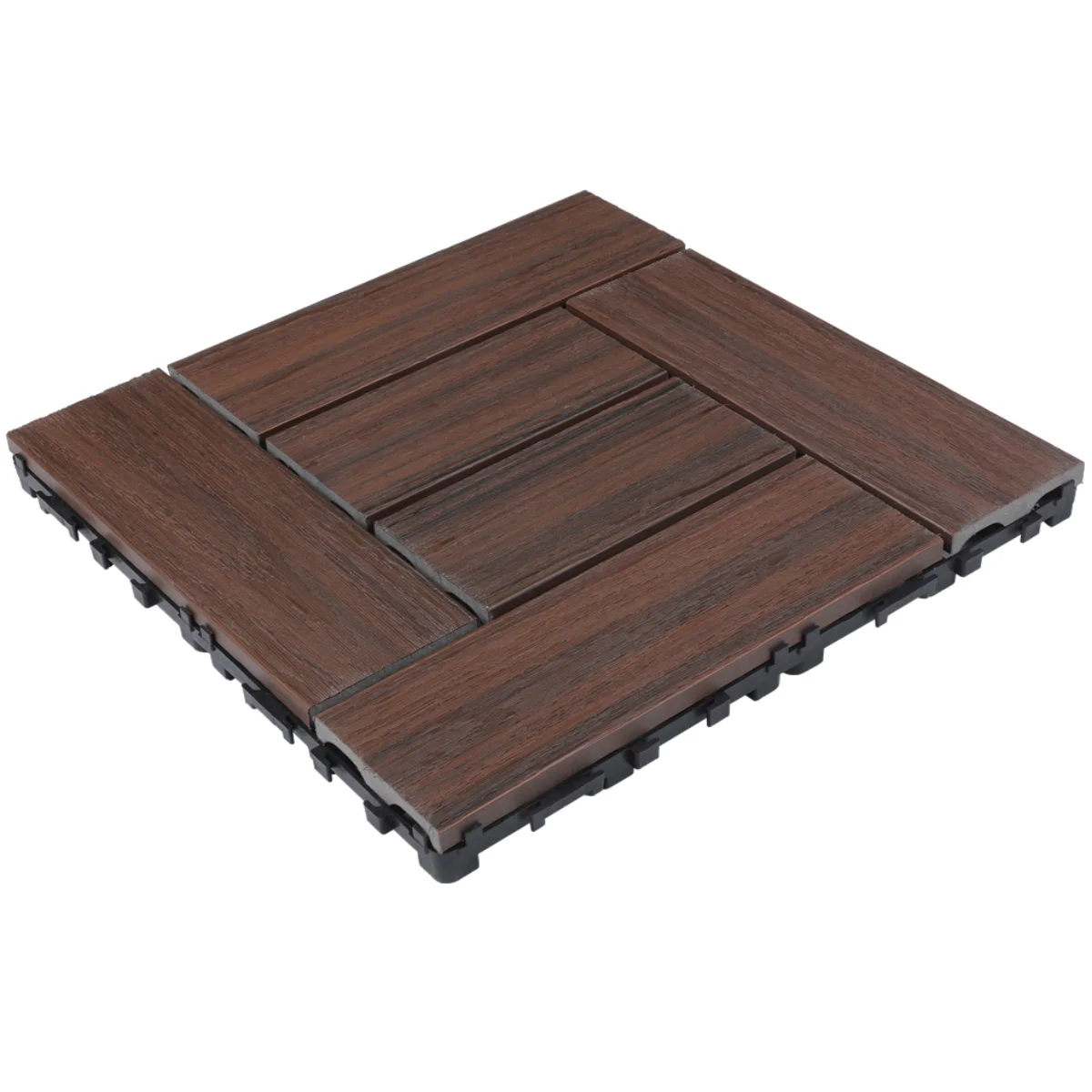 Factory wholesale Diy Parquet Outdoor Patio Interlocking Floor Decking wood composite deck Garden Tiles for Balcony
