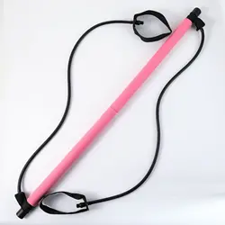 Home Fitness Indoor Exercise Portable Yoga Stick Pilates Bar Kit With Resistance Band