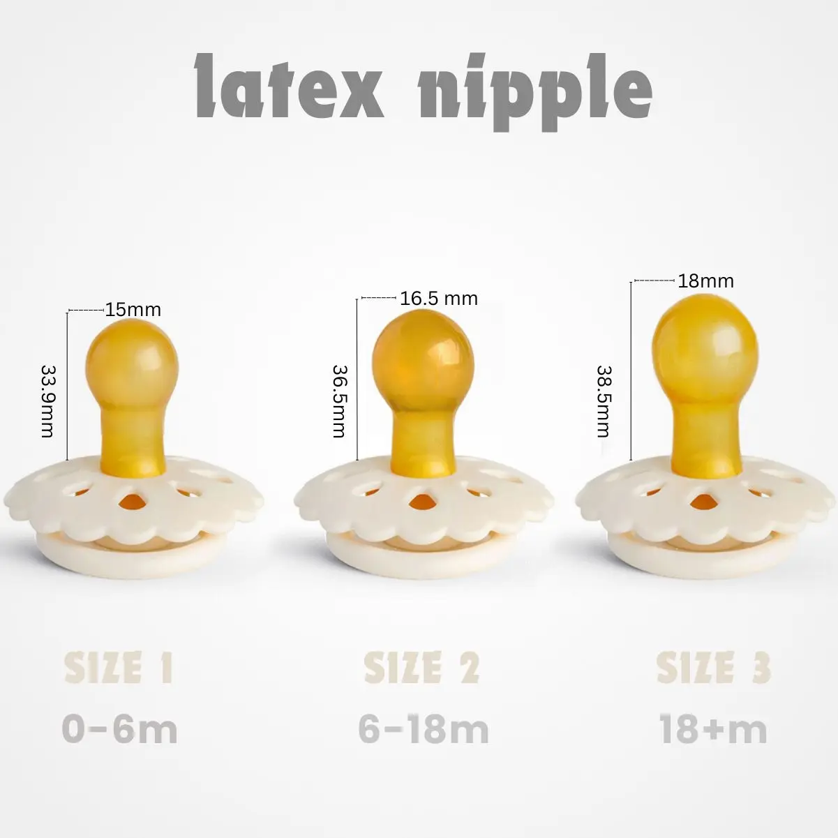 New Design Factory Wholesale Newborn Bibs Color Natural Latex Nipple Food Grade BPA Free Silicone Dummy Baby Pacifier