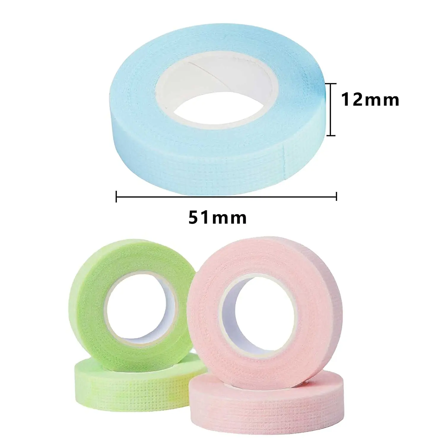 Eyelash Extensions Tools Green Tape Micropore Adhesive Tape Non-woven Eyelash Extension Tool Dispenser Blue Lash Tape
