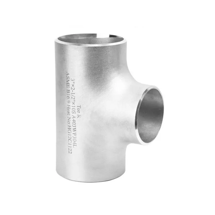 Carbon steel And stainless steel 304 316l Pipe Fittings Din2615 Butt Welded Seamless Straight Equal Cross tee For Industry