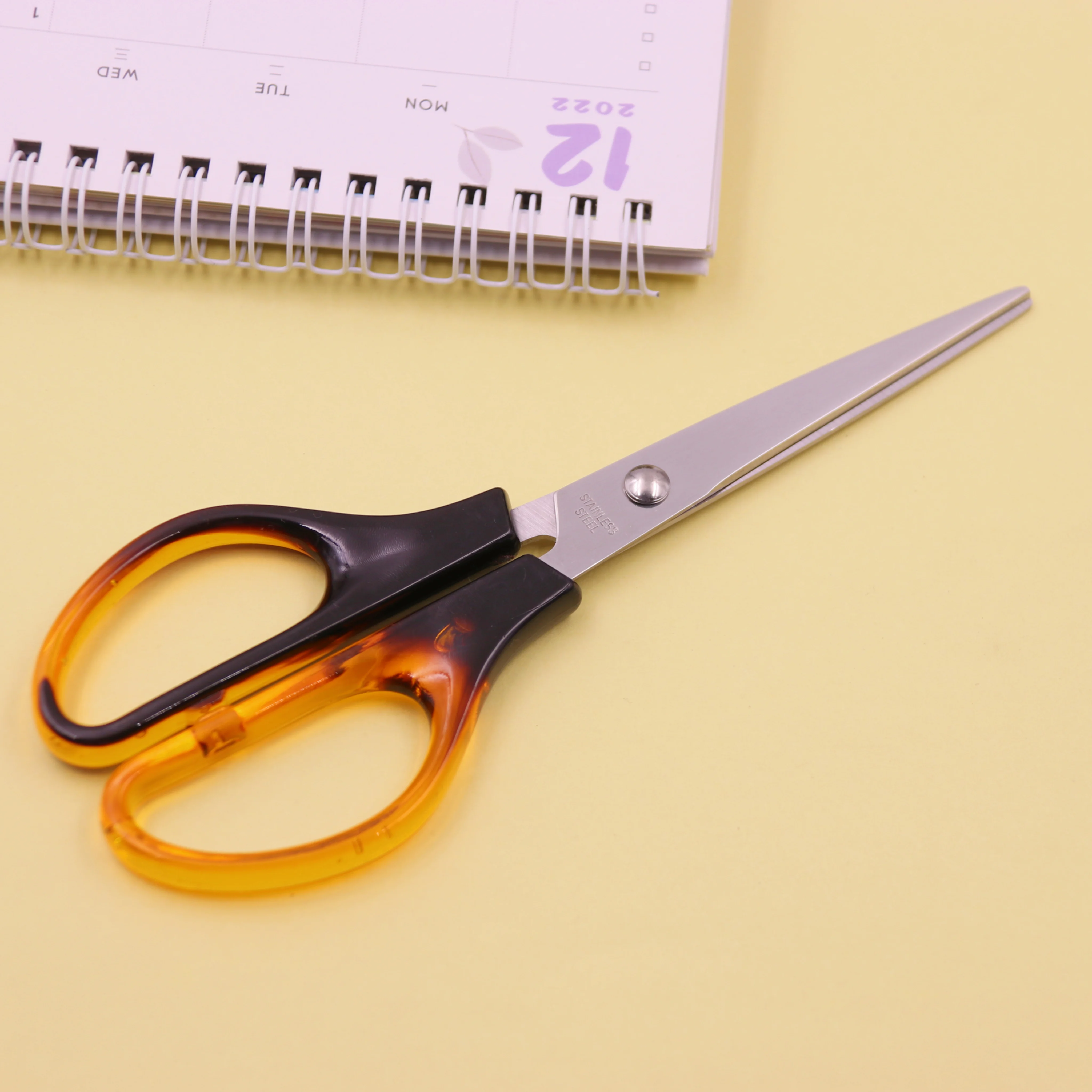 Профессиональные Офисные ножницы, ножницы с Янтарной ручкой, домашние ножницы с прозрачной ручкой, швейные ножницы