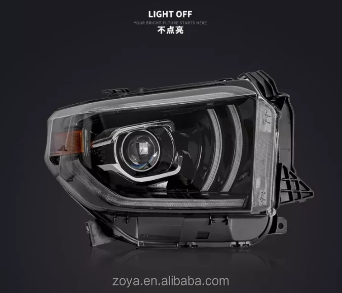 Tuning Light Headlight Assembly LED Lens HD Hella Lens Daytime Running Light Double Light Lens Modified For Tundra 2014-2018