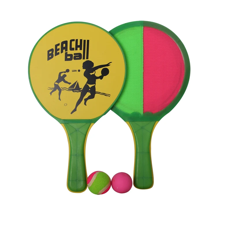 Cost effective Plastic rackets Catch Paddle 2 players Outside Game Toss Velcro-s Ball Perfect Beach Playground Sets