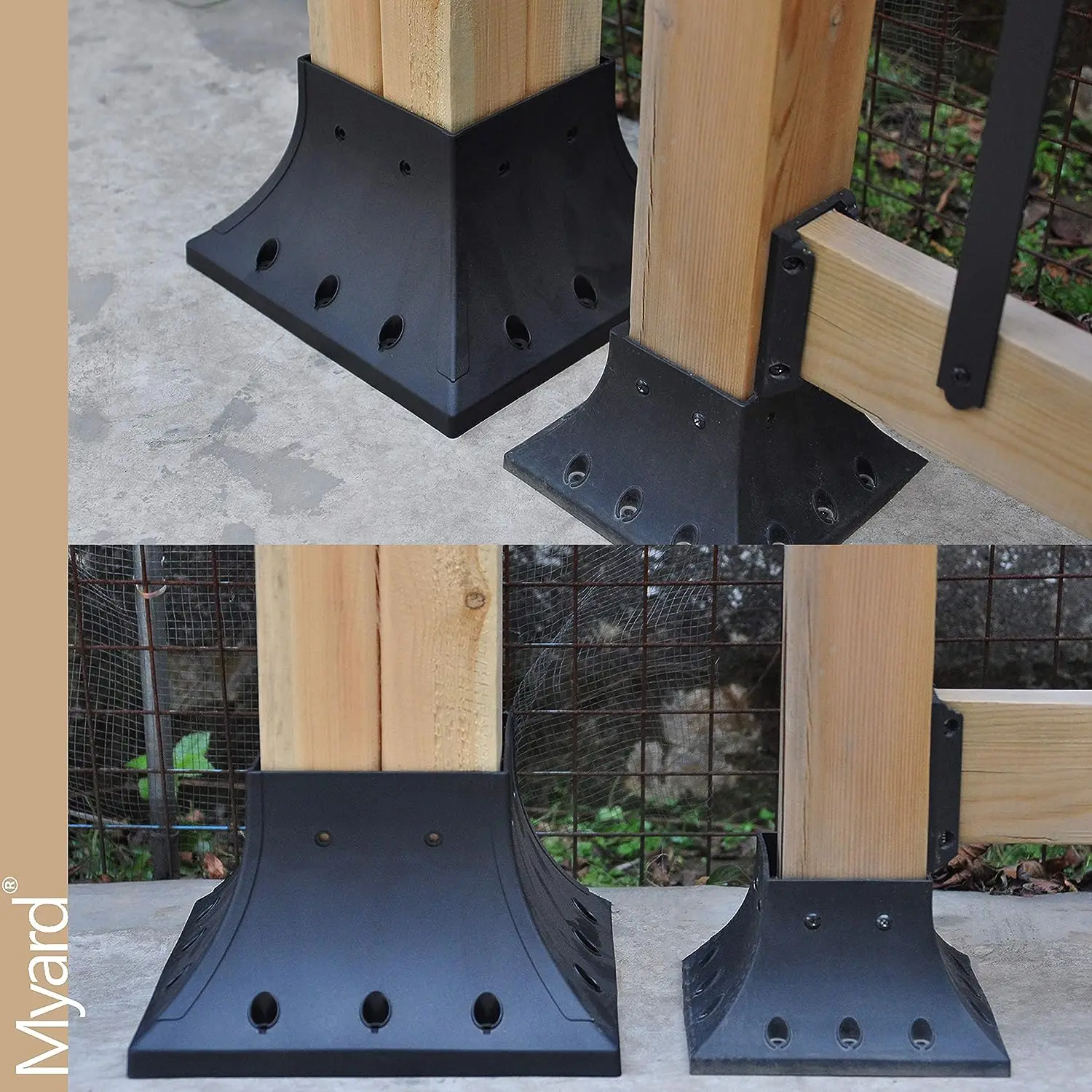 Wholesale Cheap Price Post Base Cover Skirt Flange With Screws For Deck Porch Handrail Railing