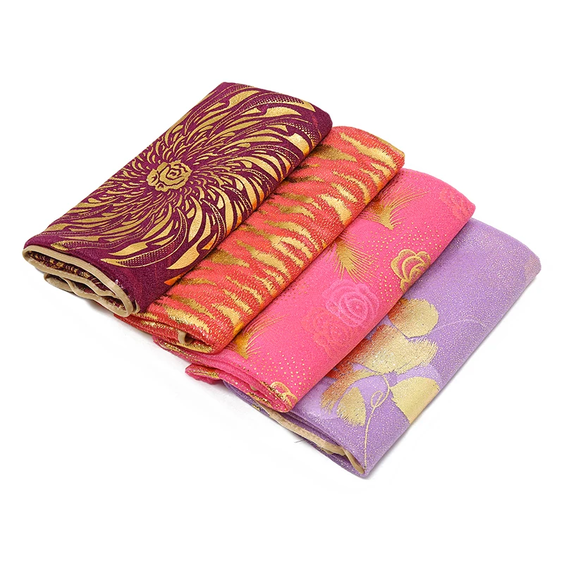 new Polyester material color stock pearl bronzing beads design new head hijabs viscose scarf