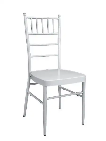 Wholesale Gold Metal Stackable Wedding Chiavari tiffany Chair with White Cushion