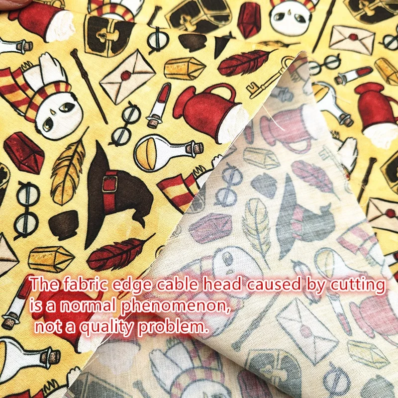 Cartoon Printing Owl Glass 100% Pure Cotton Fabric For Half Yard Diy Sewing Crafts Material