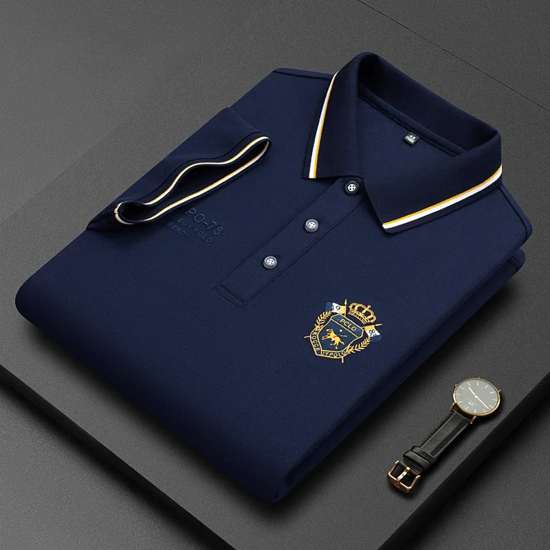 Jicai Wholesale Casual Men Polo Shirts Price Men Fashion 100% Cotton Breathable Anti-wrinkle Short Sleeve