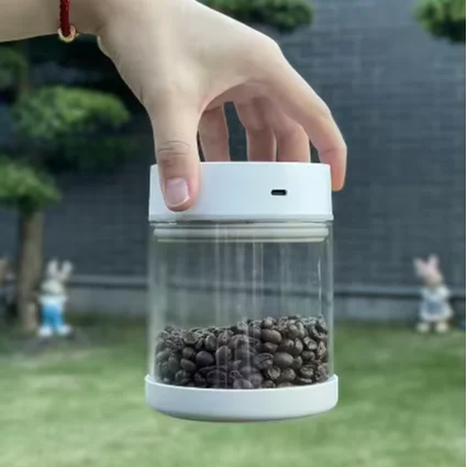 Smart Auto-Vacuum Suction Canister Airtight Storage Jars for Herb Food Storage & Container