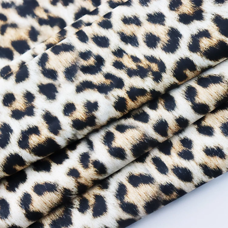 Made in China 40D nylon spandex jersey designer leopard  printed fabric