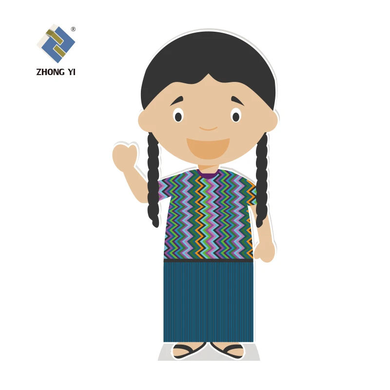 Custom Popular Big Or Small Cartoon Character Figure Printing Paper Standee Cutout With White Back