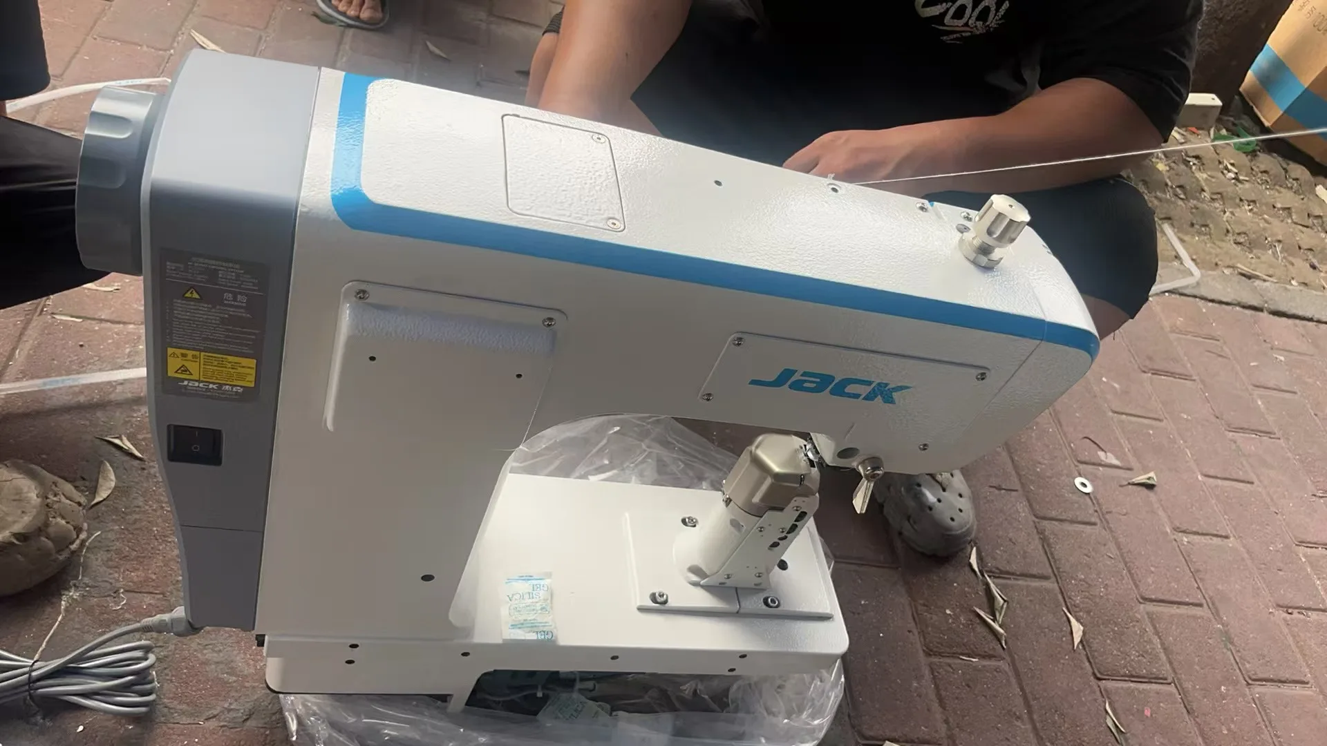 Brand new Jack S5-91 Heavy Duty Fully Automatic Direct Drive Single Needle Post Drum Feed Sewing Machine for Sewing Shoes