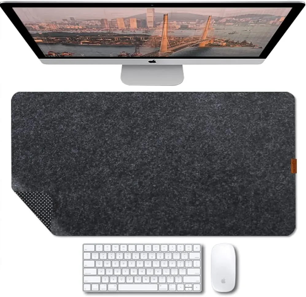 Large Felt Desk Mat Gaming Mouse Pad Keyboard Polyester felt Desktop Computer Mat Felt Suitable For Desk Mat Protective Cover