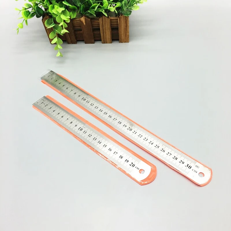 HYSTIC Industrial Stainless Steel Measure Ruler Set Straight Edge Scale Ruler Hand Tools