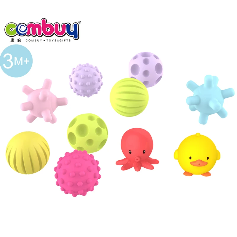 Small Soft Balls Animals Bath Game Squeaky Silicone Baby Toy