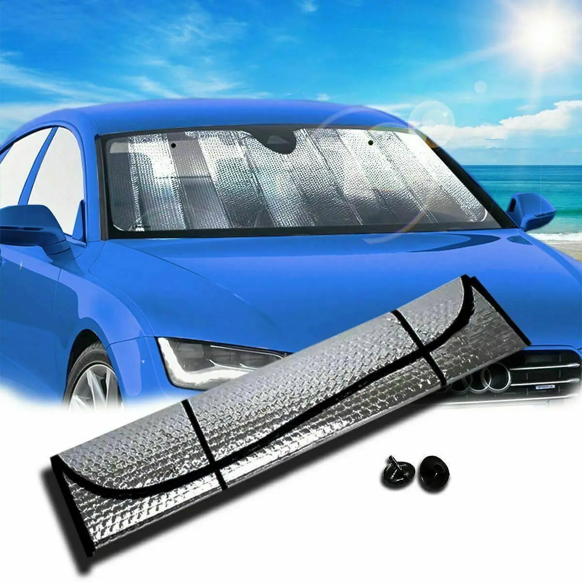 Складной солнцезащитный отражатель автомобиля 130x60 см Лобовое Стекло переднего заднего