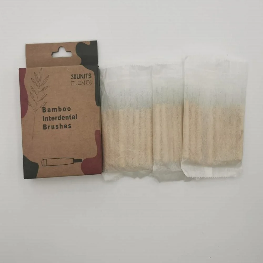 
2020 best selling straight bamboo interdental brush cheap interdental brushes 30pcs/pack 