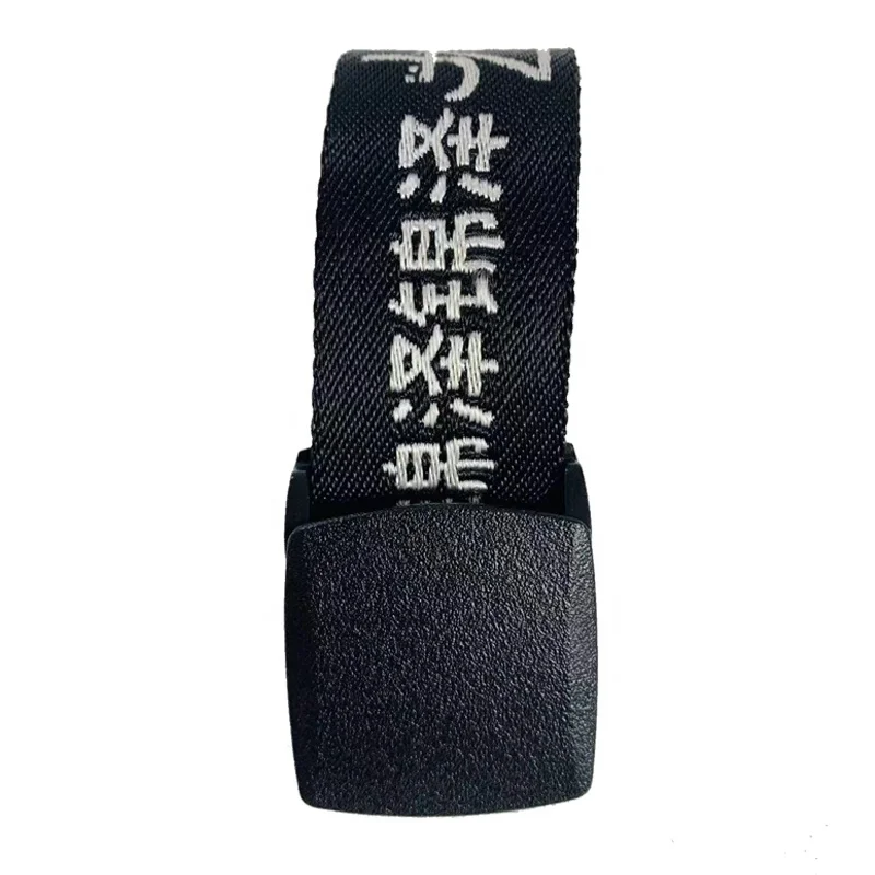 Adjustable Casual Automatic Plastic Buckle Nylon Woven Belt Fashion Business Men Women Designer Famous Branded Jacquard Belts