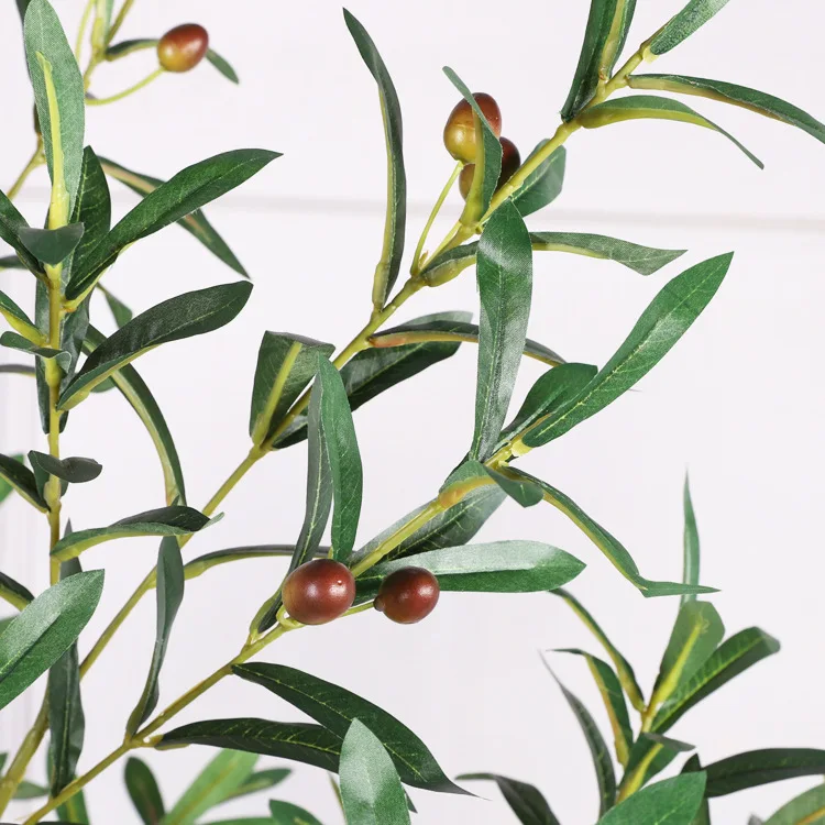 Fake Olive Tree Potted Plant Indoor Large Floor Standing Simulation Tree Bonsai Artificial Olive Tree Ornament
