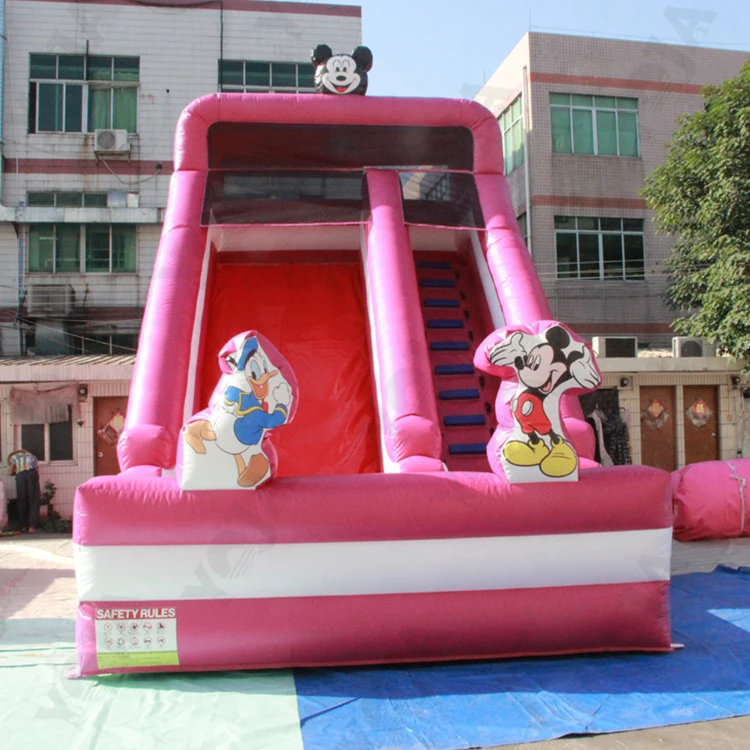 bouncy giant inflatable water slide for adult PVC inflatable trampoline with slide space inflatable duel slide for Parks