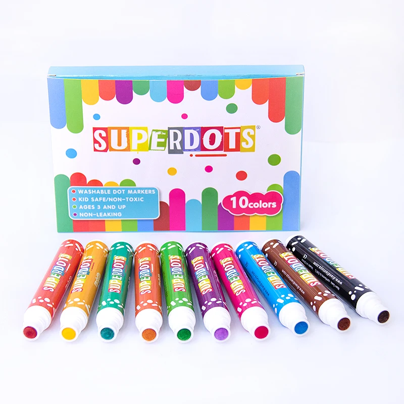 Pop Art Dots Painting Markers Superdots Washable Dot Markers Small Bingo Pen Kid Creative Graffiti Toys