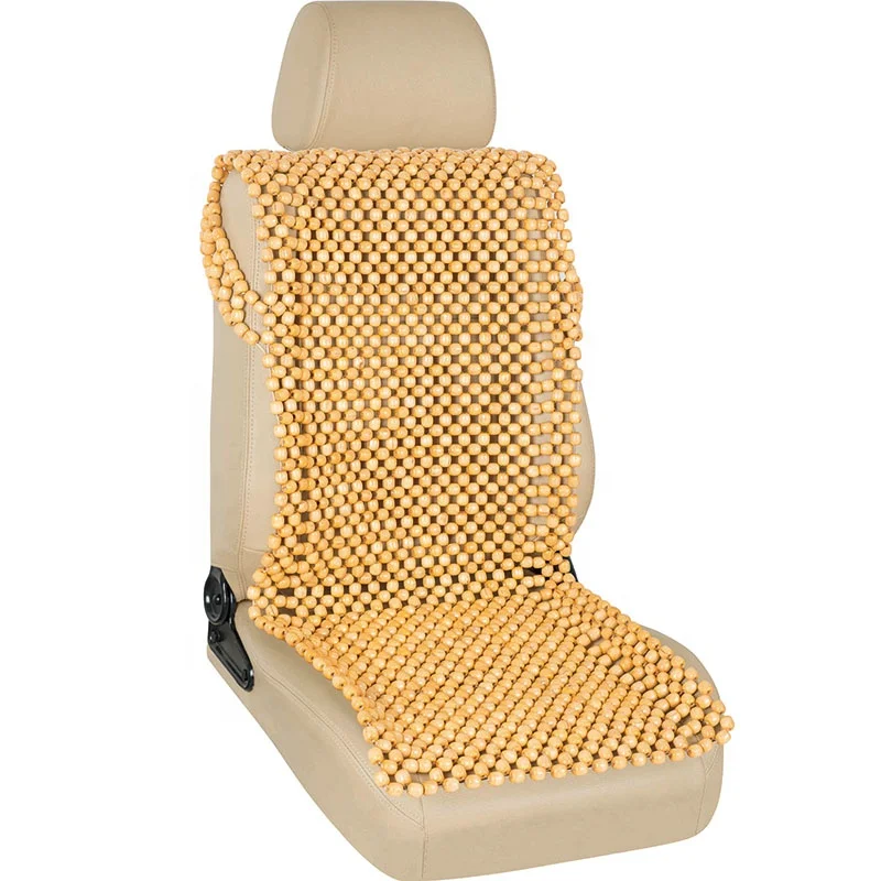 Wooden Beaded Car Seat Cover Comfortable Massage Car Seat Cushion Cool for Universal SUV Auto Office Home