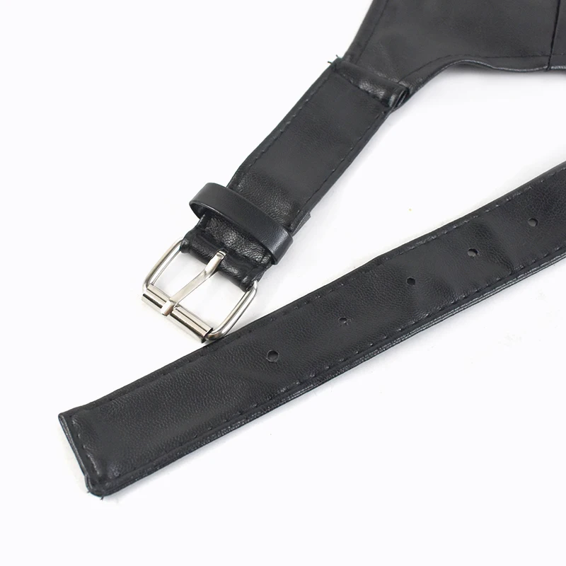 Meetee CB904 80-100cm Black Fashion Cummerbunds Adjustment Strap Corsets Belts Suspenders Outer wear leather