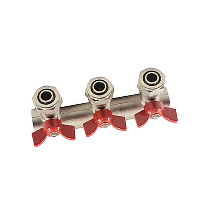 free sample 3 way manifolds dn20 brass manifold for water with ball valve