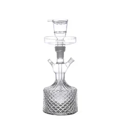 wholesale new design glass hookah shisha glass smoking LED light chicha narguile with leather suitcase