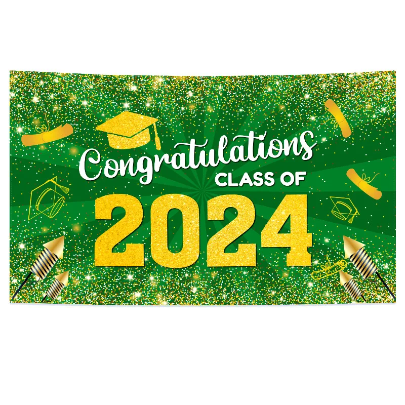 Stock Polyester Graduation Photography Background Banner For Congratulations Celebration