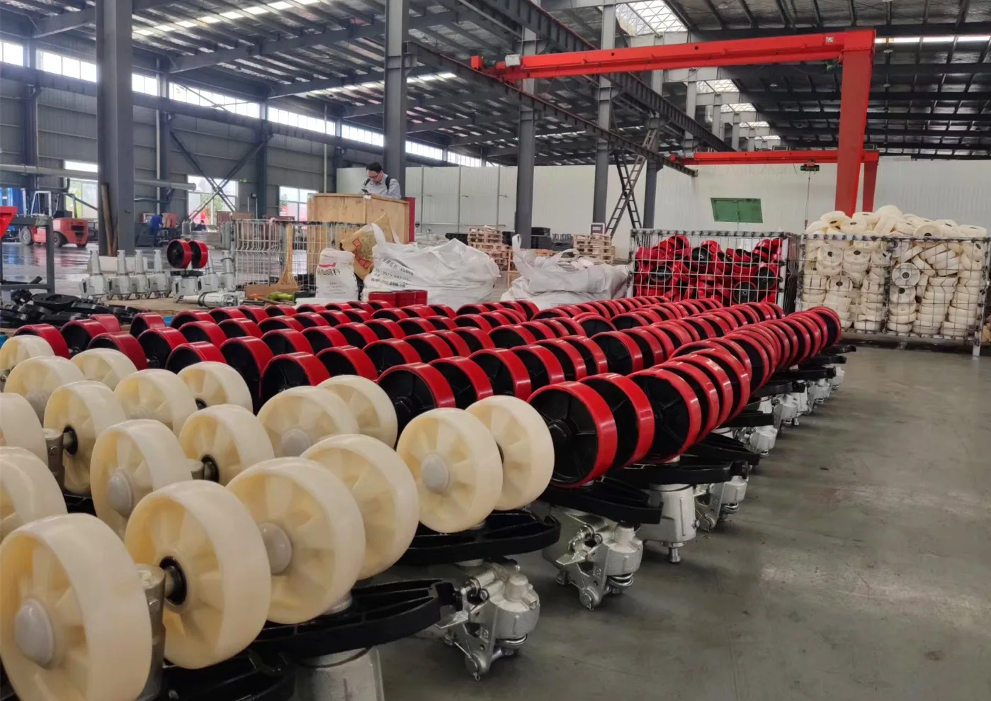 heavy duty lifter machine 3 tons hydraulic hand pallet truck rubber wheel China