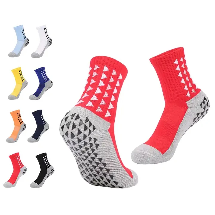 Factory Wholesales Anti Slip Socks Football Socks Custom Logo Football Grip Socks