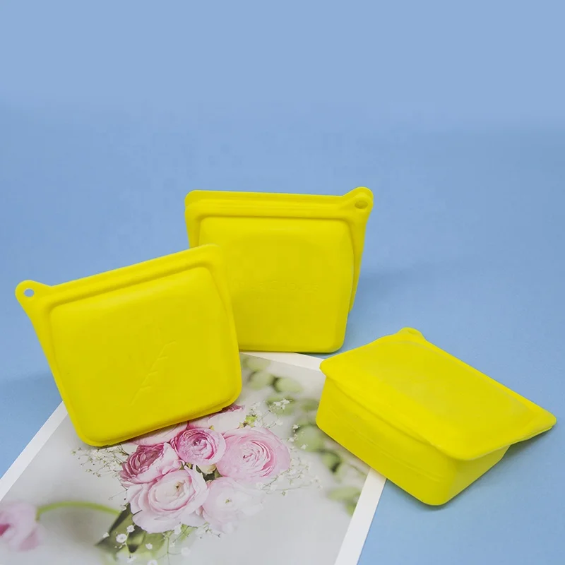 Customizable mini 100ml reusable ziplock storage food grade silicone food bag