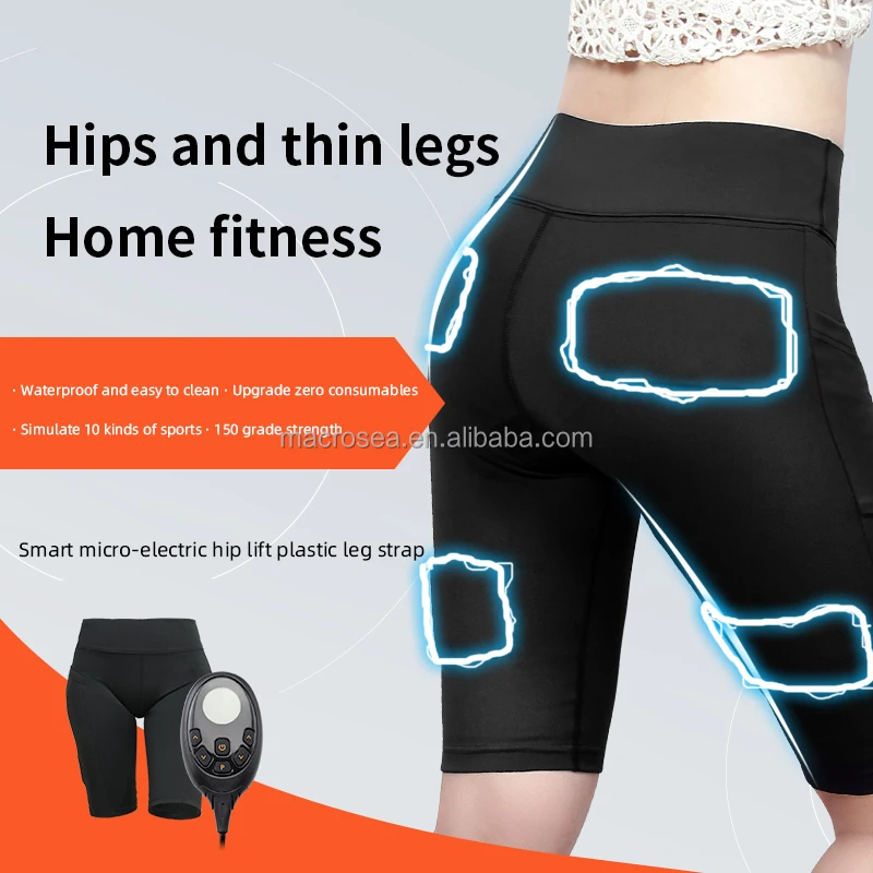 Electric Fitness Garments Weight Loss Belt Fitness Pants Anti Cellulite EMS Shorts for Home Gym Training Workout