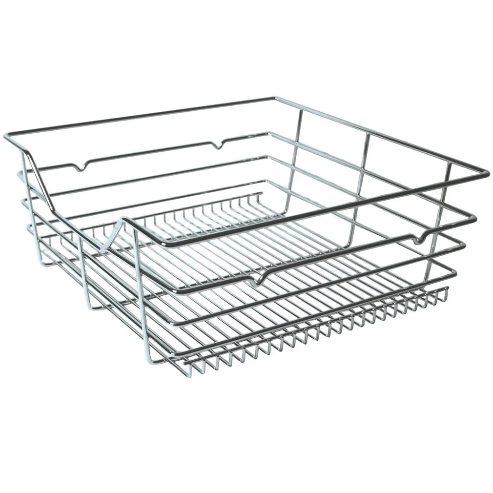 Stainless Steel Pull-Out Wire Storage Basket