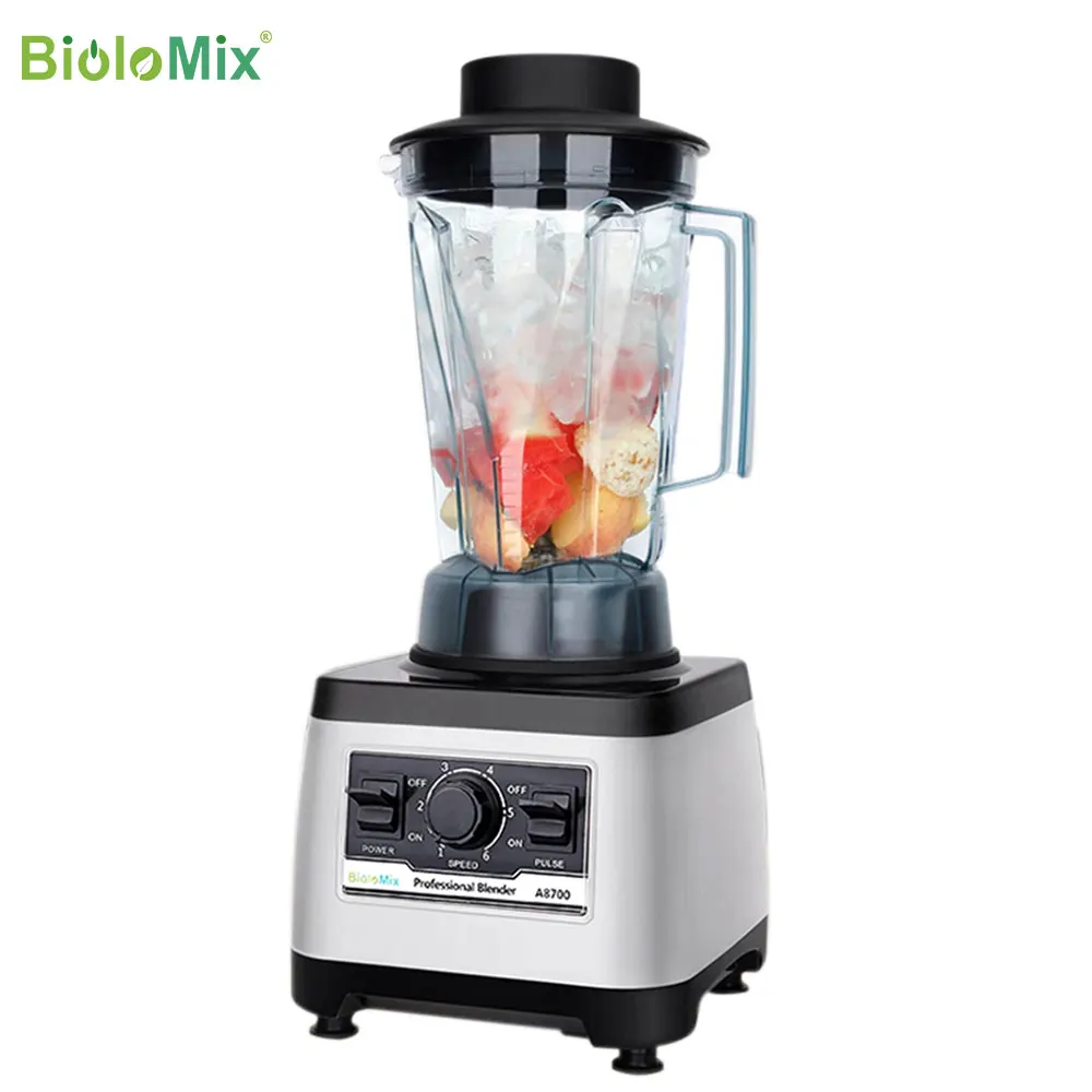 Biolomix Heavy Duty Industrial Grade Commercial Bar Blender liquidificador Professional Mixer Juicer Ice Smoothies Peak 2200W