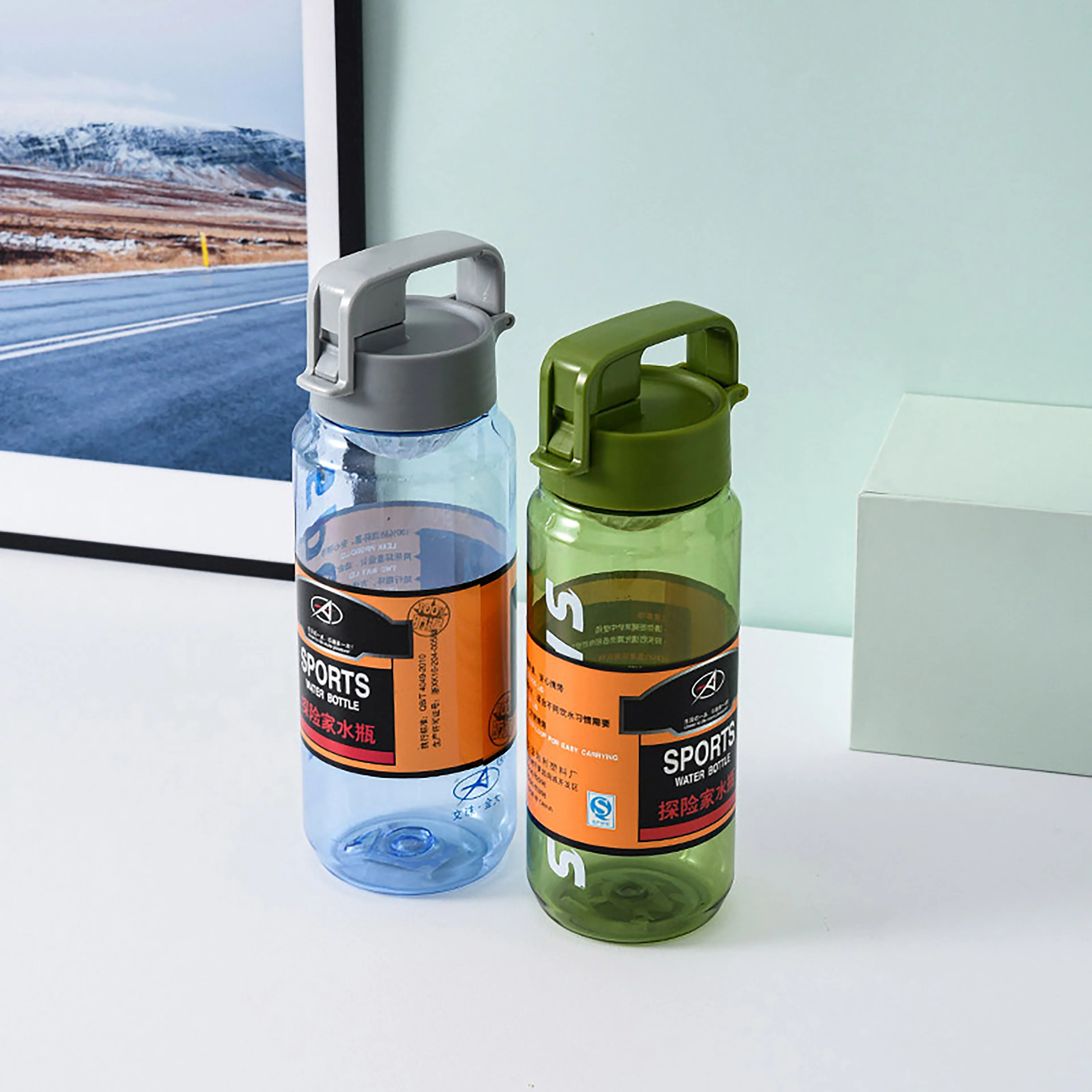 PC Sports Drinking Water Bottle Newest 700/850ml Plastic Tritan PP Minimalist Adults with Lid Accessories Eco Friendly