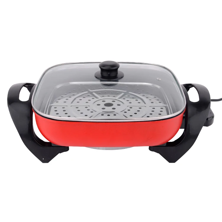 
High Quality Non Stick Cooking Pots Skillet Square Deep Fry Pan Electric Wok Electric Frying Baking Pan 